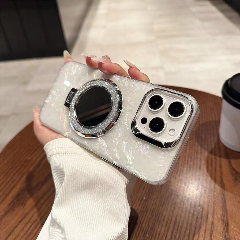 Shell Patterned Strap Holder Phone Case Suitable for iPhone 11/12/13/14/15/16/PRO/PROMAX/PLUS