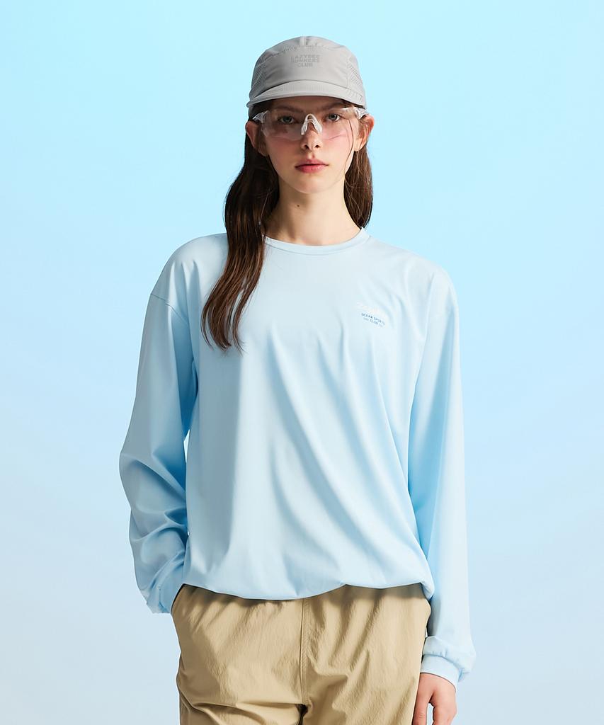 Leijibi Airfresh String Top Oversized M Long Sleeve Rash Guard Sky Blue