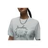 Nike Letter Print Pullover Crew Neck Short Sleeve T-Shirt Women Tops Light-Green Smoke-Grey FN5755-394