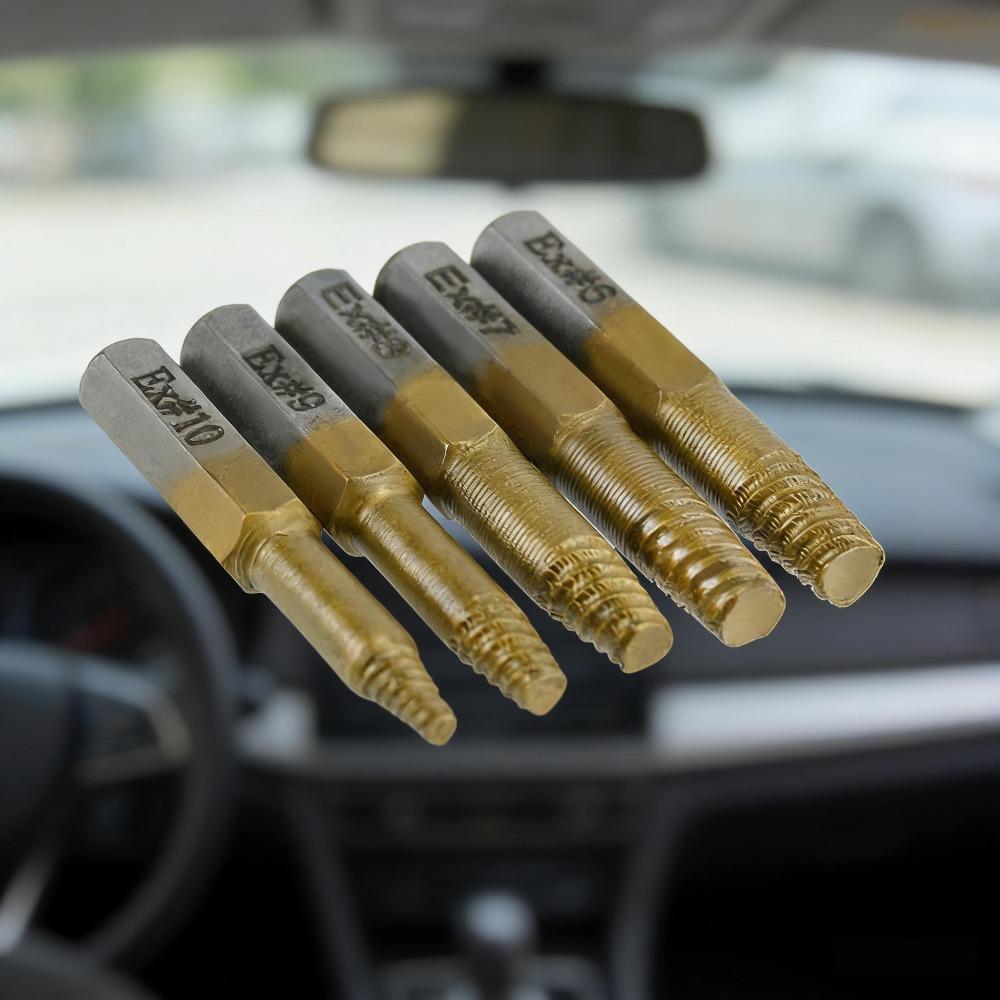 22 piece set of hexagonal shank screw extractor tool for repairing broken threads, reverse threads, and thread slippage