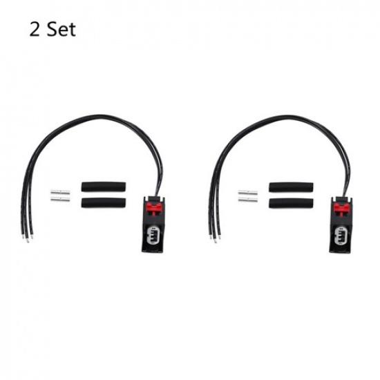2 Set Front Turn Signal Light Connector Plug Harness For Jeep Wrangler JK 07-18