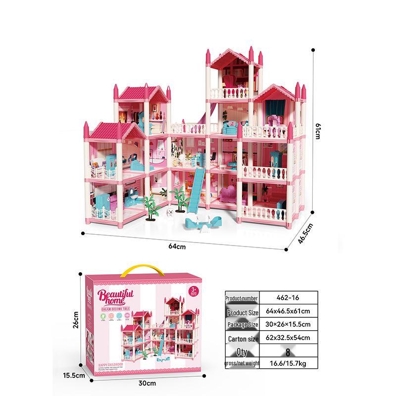 DIY Princess Dollhouse Castle Villa for Girls
