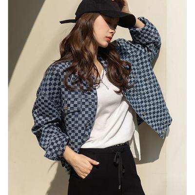 Gevşek Kore Tarzı Kısa Denim Ceket Kadınlar için İlkbahar Sonbahar Moda Ceket