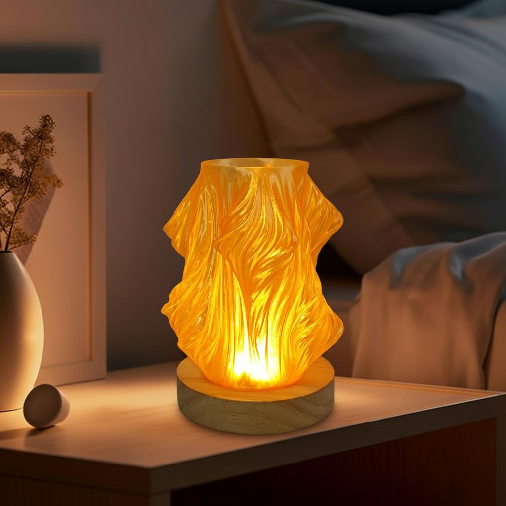 3D Decor LED Night Light Set 1 LED Christmas Candle-Eco-Friendly PLA for Home Decor Weddings/Easter Celebrations