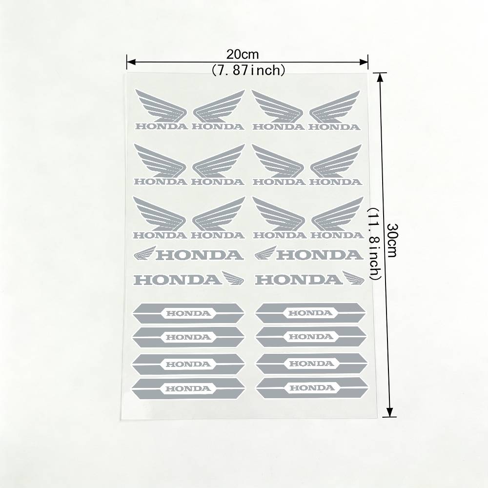 For Honda 18 colors Motorcycle Reflective Stickers Waterproof Decals for Helmet Scooter Fuel Tank Toolbox Racing PH2 rlgc6
