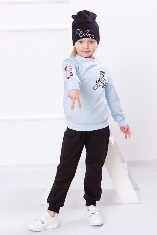 Girls' Outfit – Sweatshirt, Pants & Hat, Brushed Knit, Demi-season, 6168-023-33-5 HC