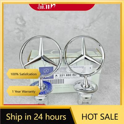 C200 E200 Naujas Mercedes Benz Automobiliui 1 vnt. 44mm 3D Cinko Lydinio Priekinio Variklio Dangčio Emblema Ženklelis Mercedes Benz W204 W210 W22