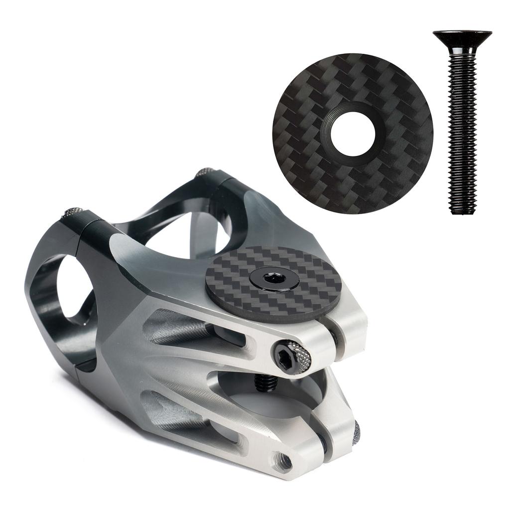 Carbon Fibers Headset Caps with Black Titaniums Screws for Enhancing Cycling for Enhancing Cycling Performances