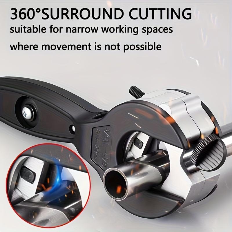 Ratchet Tube Cutter - Versatile Hand Tool for Copper, Aluminum, Iron, Stainless Steel, PPR & PE Pipes