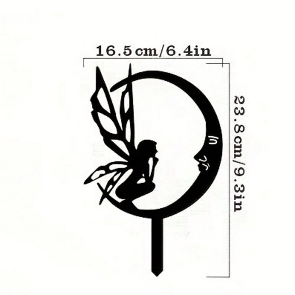 

1pc Metal Garden Fairy Ornament Outdoor Statue Home Patio Yard Art Decorative Stake Iron Craft TY3913-03 чёрный