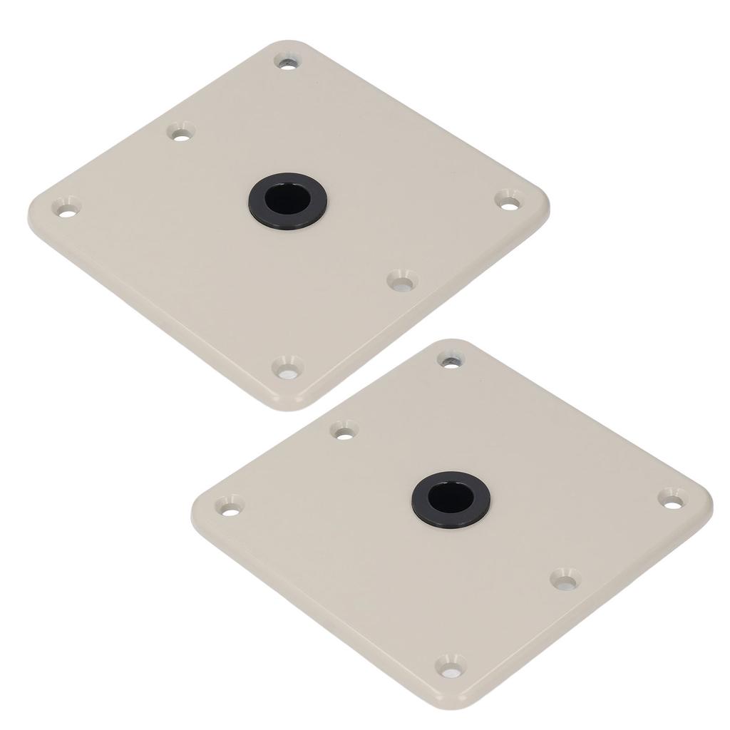 2Pcs Boat Seat Base Plate Mount 34in Pin Swivel Bracket 7in X 7in Aluminum Alloy Marine Heavy Duty