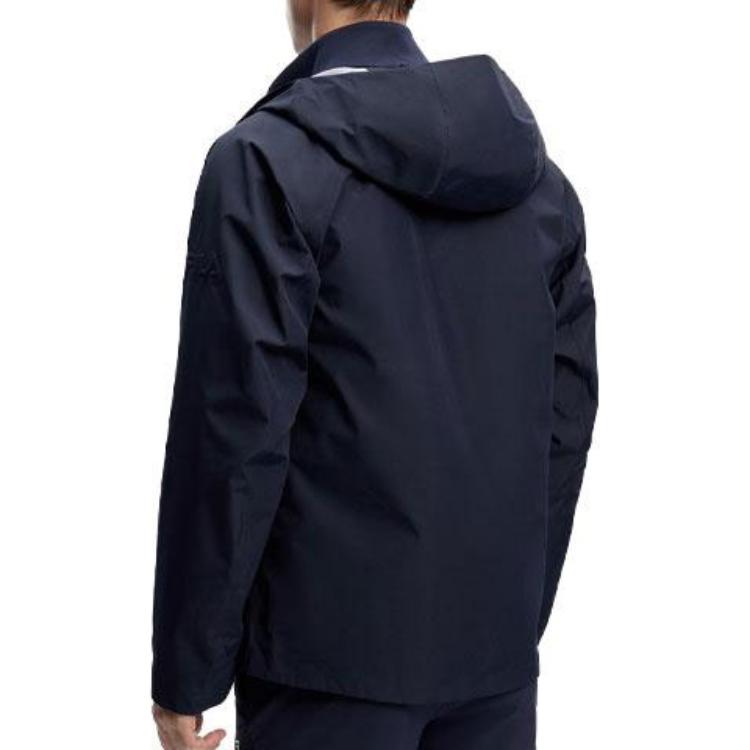 Fila Fitness Series Solid Color Zip-Up Hooded Woven Reversible Cotton Jacket Men Jackets Dark-Blue A11M411713F-NV