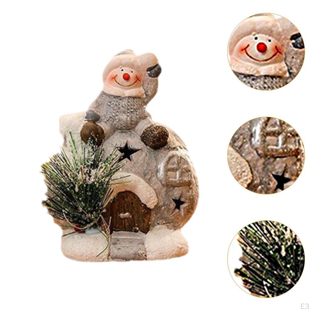 Christmas Figurine Decoration Home Decor Party Table Centerpieces Prop Collection Lighted
