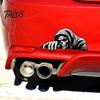 Scratch Covering Decal Halloween Skeleton Car Sticker Peeking for Window Bumper, Modding Accessories Waterproof Horror Skull Wall Laptop Decoration
