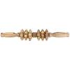 Skin-friendly Fascia Massager Anti-slip Handle Wood Grooved Gear Multifunctional Smooth Roller Massager for Home