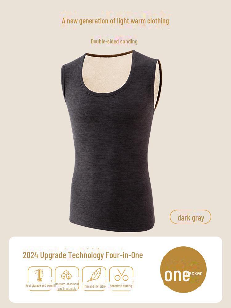 Women's Thickened Lambskin Velvet Vest - Sleeveless, Warm, Large Sizes Available