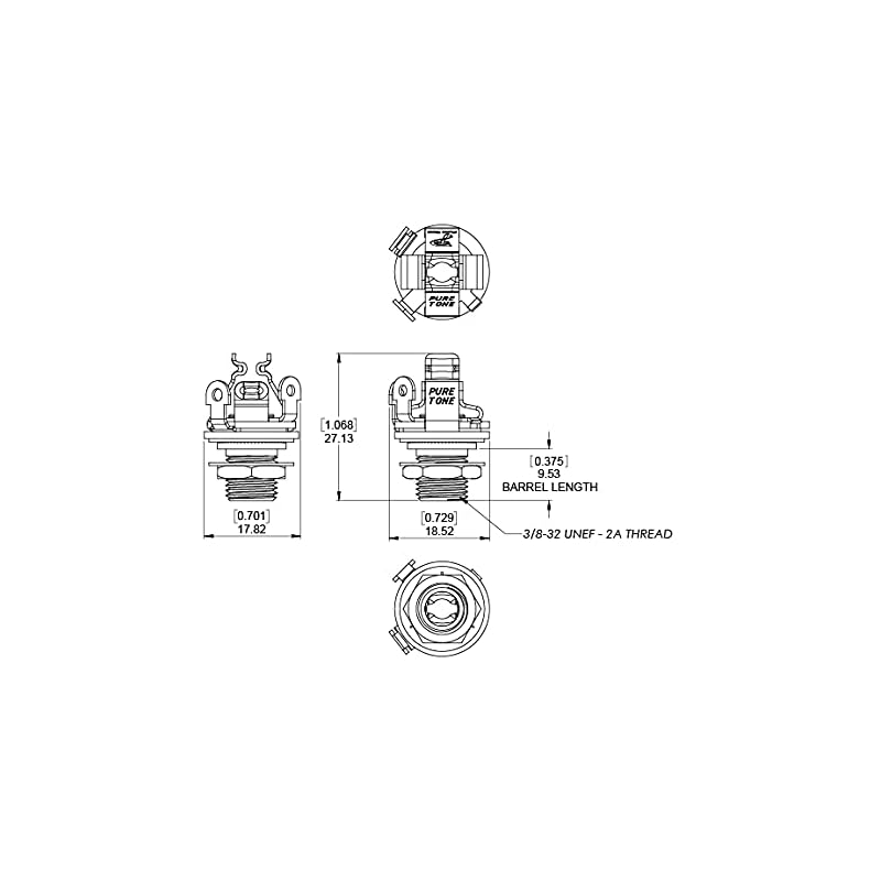 Pure Tone PTT1 Open Jack Inch Size Mono