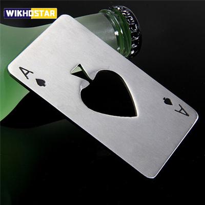 1 Stück Kreative Pokerförmige Flaschenöffner Edelstahl Kreditkartengröße Bar Restaurant Bier Metall Öffnungswerkzeug Geschenk