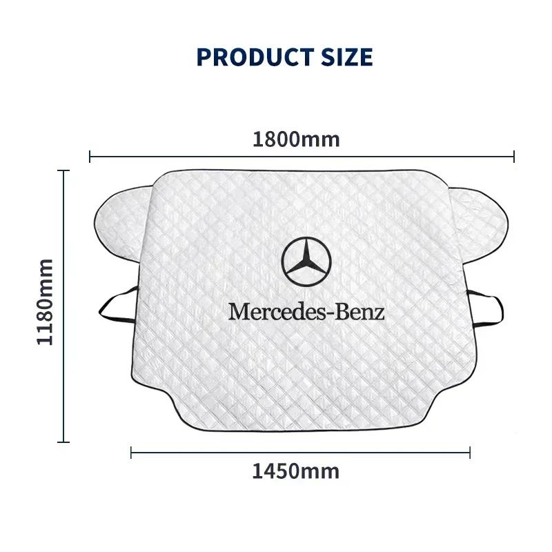 FDM5 2025 For Mercedes-Benz Car Snow Ice Protector Visor Sun Shad Fornt Windshieldhade Thermal Insulatio For Mercedes Benz AMG A B C