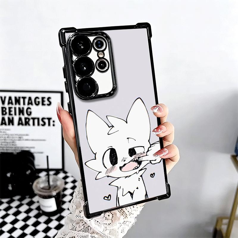 Cute B-Boykisser Catoon Plating Phone Case For Samsung Galaxy S24 S25 FE S26 Edge S23 Ultra S22 S21 Plus S20 Anti-Fall Airabag C