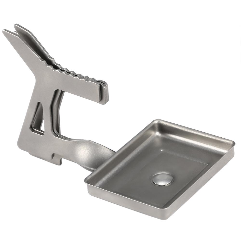 Lixada Aragaz de camping pliabil ultralejer din titan pentru alcool solidificat 14g