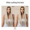 LOUIS FERRE 13x6 Lace Wig Long Straight Light Blonde Wigs with Dark Root for Women Daily Party Cosplay Wedding High Density