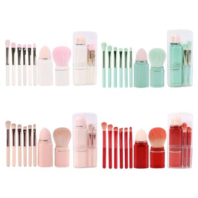 Compact 8 In 1 Eye Makeup Brush Set for Traveler and Beauty Enthusiasts Essential Portable Travel Beauty Tools