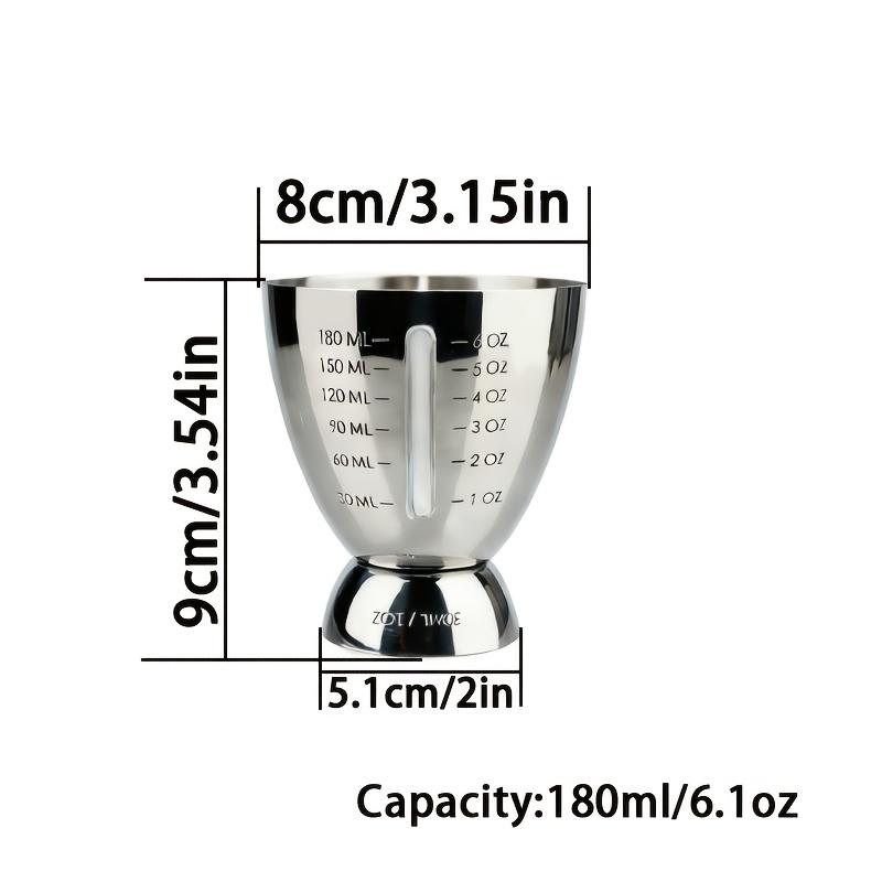 Stainless Steel Egg-shaped Jigger with Unit Markings Featuring Clear Graduations for Easy and Precise Measurement