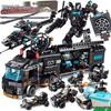 Military Mecha Aircraft Carrier & Space Rocket Building Blocks for Kids - Educational Assembly Toy