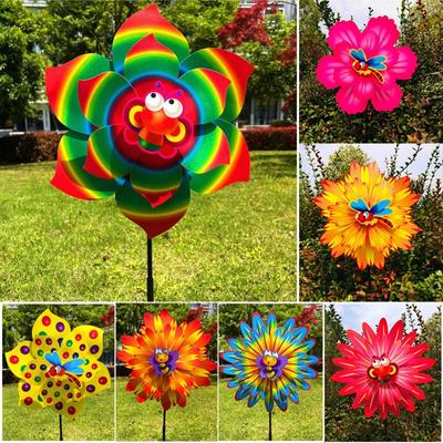 Mehrere Stile Kinder Sonnenblumen Windmühle Stehend Rasen Blume Outdoor Party Picknick Dekoration