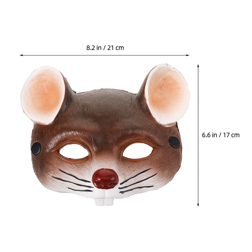 1Pcs Carnival Mouse Mask Creative 3D Party Face Cover Halloween Masquerade Cosplay Dance Supplies Light Grey Carnival Mask