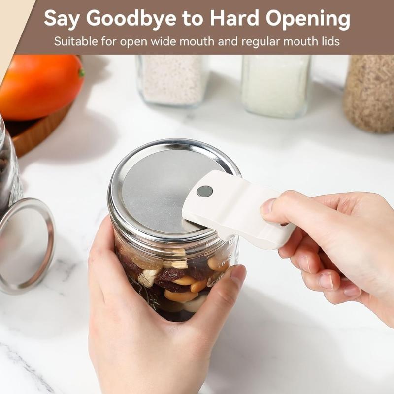 Plastic Mason Jar Opener with Ergonomic Soft Grip for Effortlessly Opening of Bottles Jars and Beverages Home or Outdoors