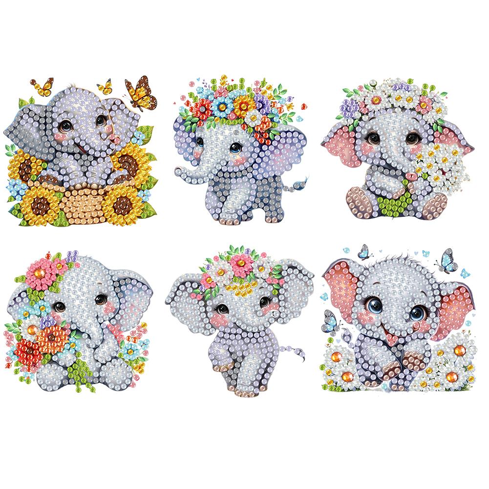 6Pcs Diamond Art Kits Fridge Magnets Diamond Art DIY Diamond Art Refrigerator Magnets DIY Art Crafts for Adults Beginners