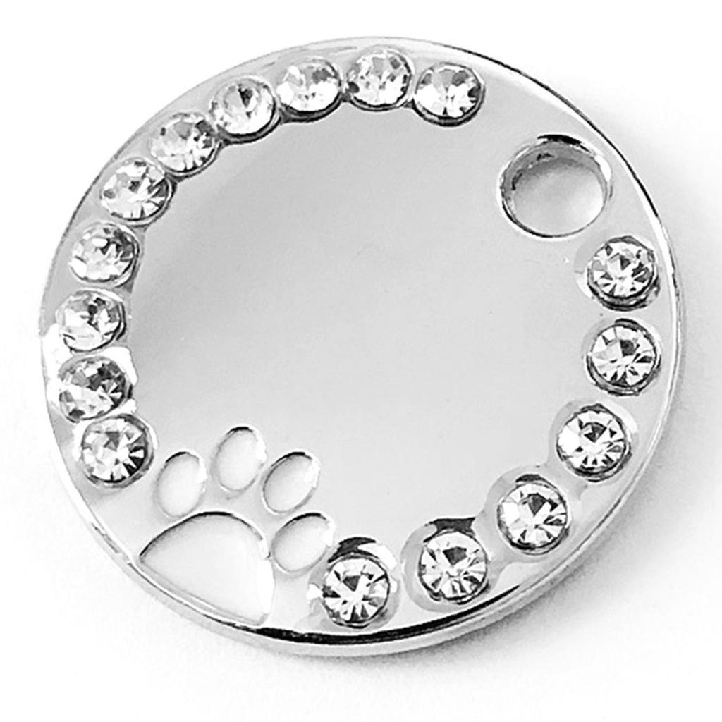 rhinestone dog tag