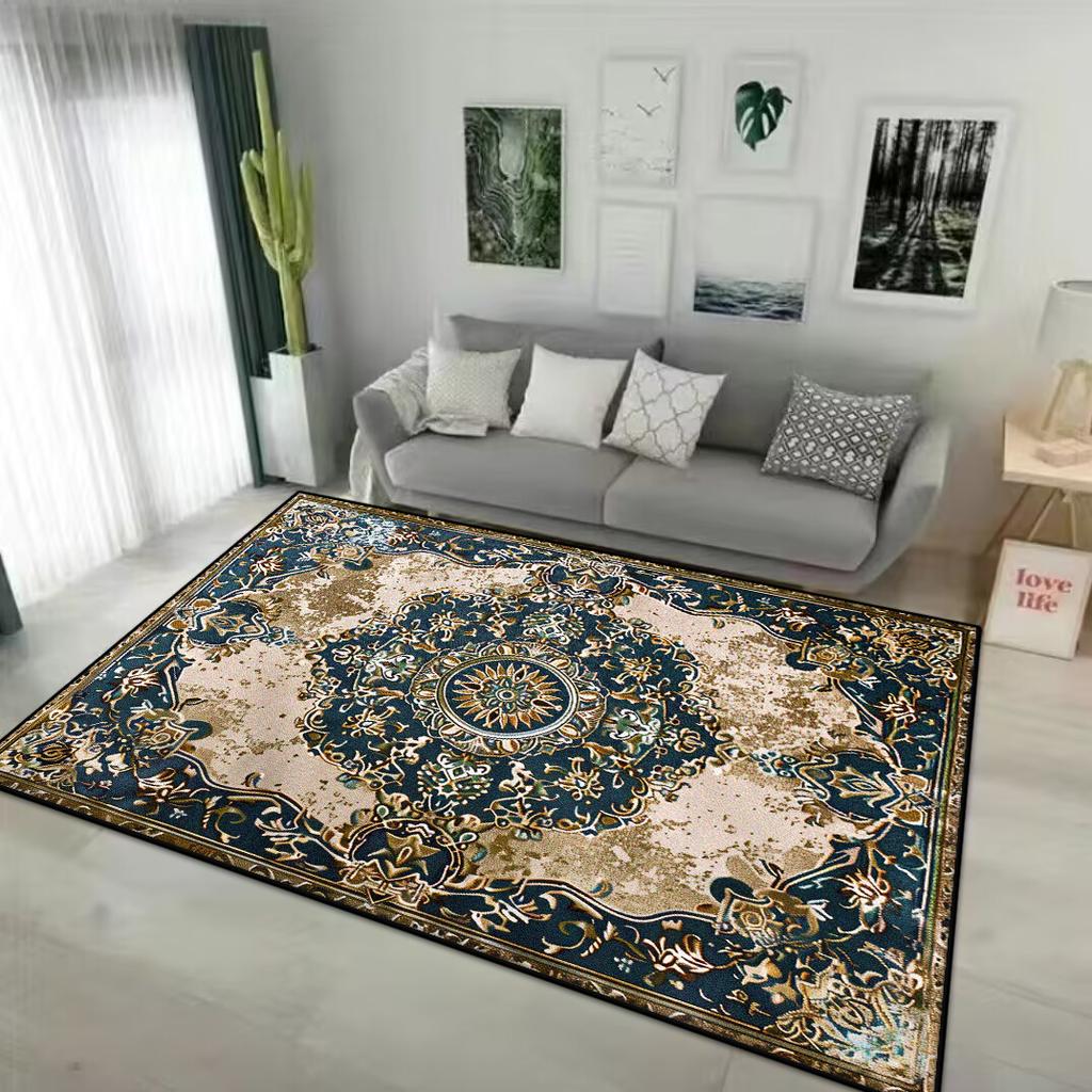 Retro Persian Style Carpet for Living Room Home Decoration Luxury Lounge Rug Soft Bedroom Carpet Non-slip Bedside Mats Washable