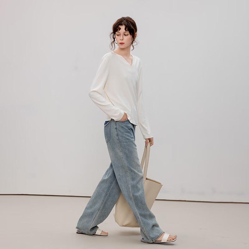 Women's V-Neck Long Sleeve T-Shirt