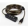 USB 2.0 Extension Cable with 4-Port Hub and Chip, Male To Female, Pure Copper, Available In 3m, 5m, and 10m Lengths