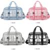 Nuova Borsa da Viaggio Trasparente alla Moda per la Spiaggia Grande Capacità Sportiva Borsa in Gelatina Borsa a Tracolla per Fitness Borsa a Spalla per Deposito Nuoto