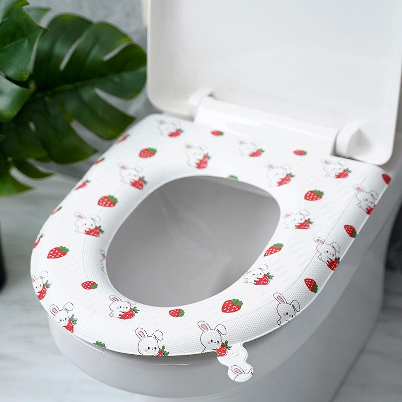 Cuscino per Sedile WC Stampato Impermeabile Universale per Tutto l'Anno Domestico EVA Schiuma di Silicone Coprisedile WC