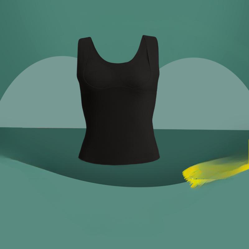 Ms Bigger Sizes with Velvet Thickening Warm Winter Vest Non Trace Render Within A Fixed Padding Vice Milk Bra