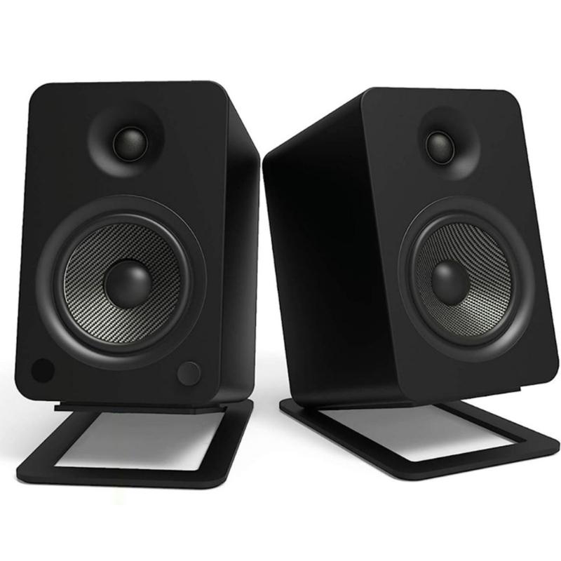 Universal Fit Heavy Duty Speaker Mount For Desktop HIFI Systems Tool Less Quick Assembly 15 Degree Angled Base