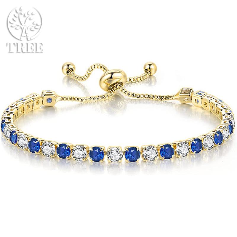 Edele 925 Sterling Zilveren Armband Ketting Luxe Kleur Kristal Hand Sieraden Voor Vrouwen Charme Bruiloft Cadeau Feest 18cm