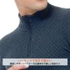Hidamari Chomolungma Pro Long Sleeve High Neck Warm Triple Size Navy Men's Undershirt, Underwear, Sapium, Layer, M, [QMPS901]