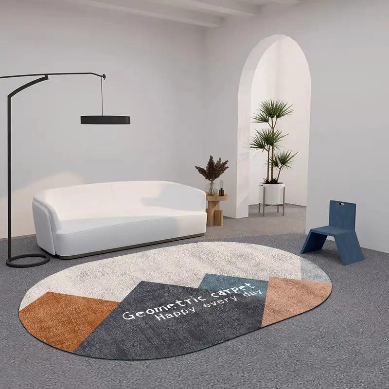 Creative Oval Carpet Living Room Decoration Carpets High Quality Rugs for Bedroom Home Decor Mat Lounge Rug Non-slip Porch Mats