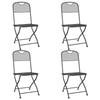 VidaXL Chaises pliables de jardin 4 pcs Maille métallique Anthracite 317339