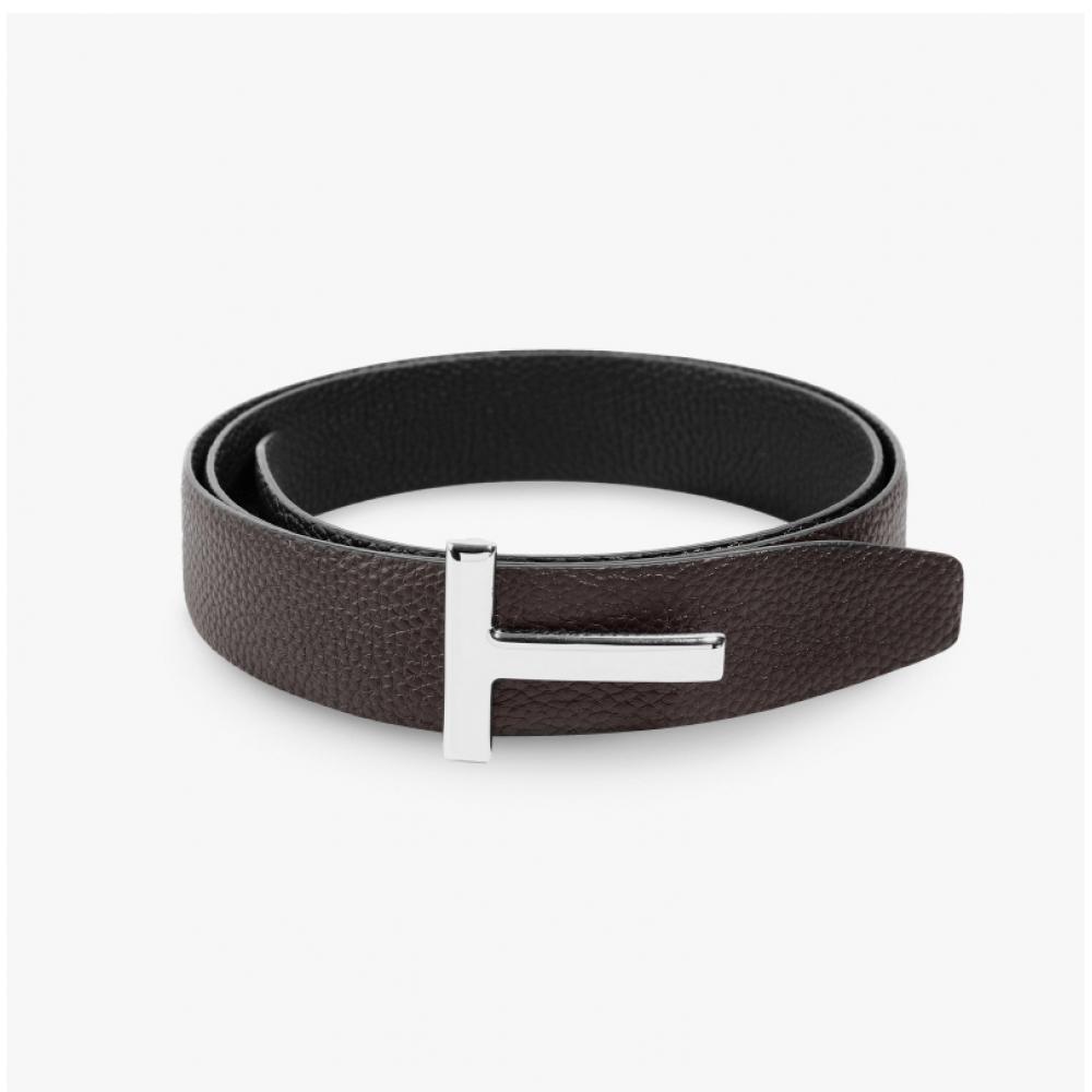Tom Ford Silver T Logo Buckle Reversible belT Tb224 Lcl236s