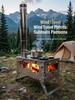 Foldable Stainless Steel Firewood Stove for Outdoor Camping and Hiking