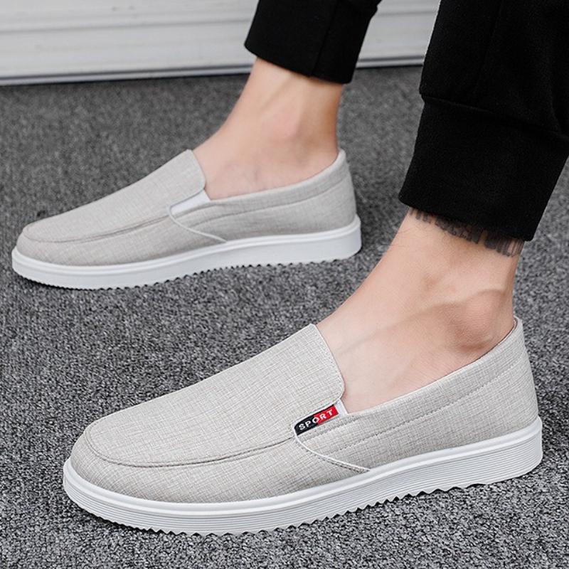 Brand Men Canvas Shoes Platform Slip on Breathable Cloth Shoes Summer Outdoor Wear Citywalk Light Casual Sneakers Zapatos Hombre