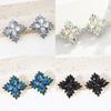 Geometric Crystal Ear Studs For Women With Alloy Material And Exquisite Electroplating