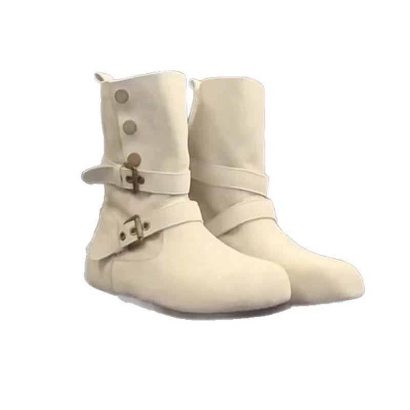 Soft leather retro small short boots women's new huge comfortable good-looking suede western cowboy boots pile boots knight boots